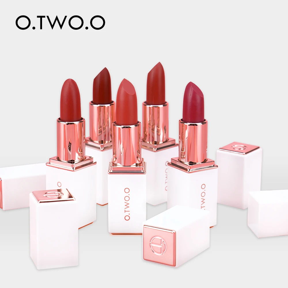 

O.TWO.O 12pcs Matte Lipstick Set Velvet Waterproof Moisturizing Lipsticks Lip Pigment Makeup Smooth Red Lip Stick