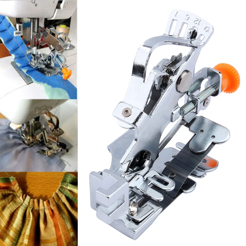 

Household Adjustable Ruffler Presser Foot Low Shank Pleated Attachment Presser Foot For Sewing Machines Attachment Accessories
