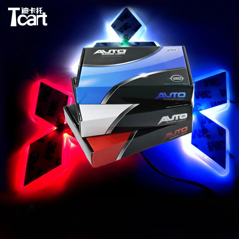 

Tcart 1Set Car LED Light Car Emblem Lights car accessories For Mitsubishi ASX For CUV outlander Auto Led Bulb Light Logo Lamps