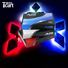 Tcart 1 компл. автомобиля светодио дный свет автомобиль эмблема фары автомобильные аксессуары для Mitsubishi ASX для CUV outlander Авто светодио дный лампочки логотип лампы