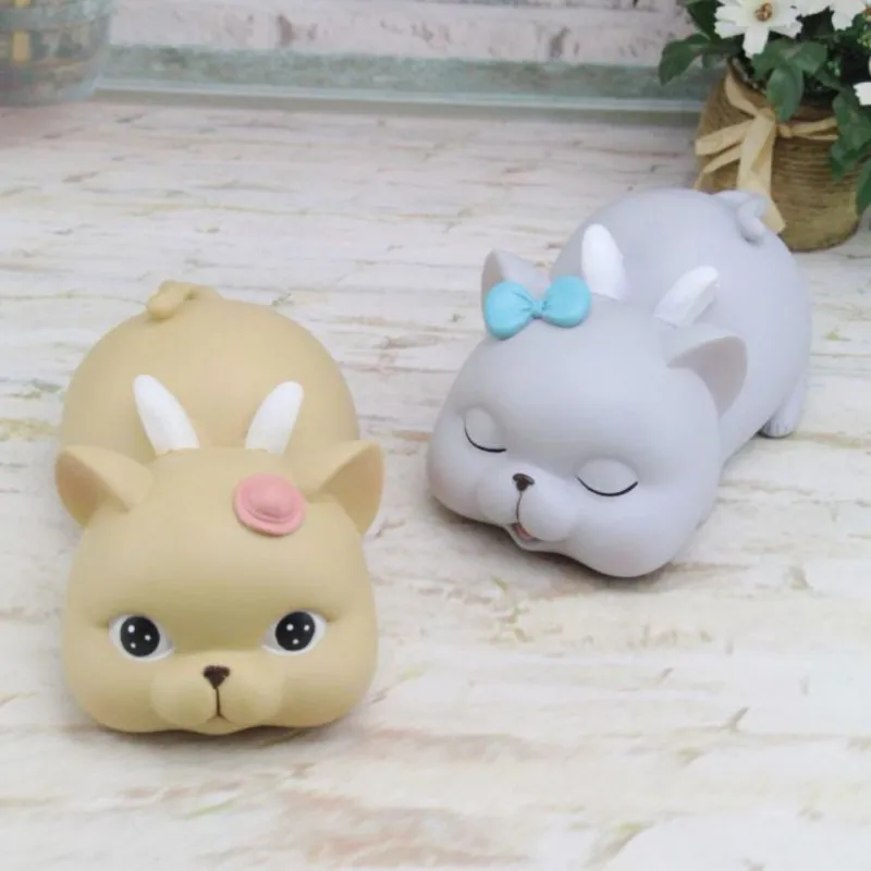 Cute Cartton Money Box Pig Cat Rabbit Baby Piggy Shape Bank Large Capacity Piggy Bank Cartoon Resin Craft Children Birthday Gift