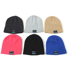 Модные унисекс трикотажные Bluetooth шапки гарнитура Беспроводные Зимние трикотажные шапки женские уличные Bluetooth Шапочки