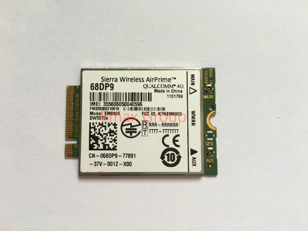EM8805 68DP9 DW5570e HSPA + NGFF WWAN карта для DELL Venue 8 Pro/11 Pro ноутбука GPS ГЛОНАСС 100% качество