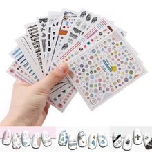 1 лист стикер для ногтей Этническая серия смешанный дизайн 3D самоклеющиеся наклейки декоративный Маникюр Инструменты