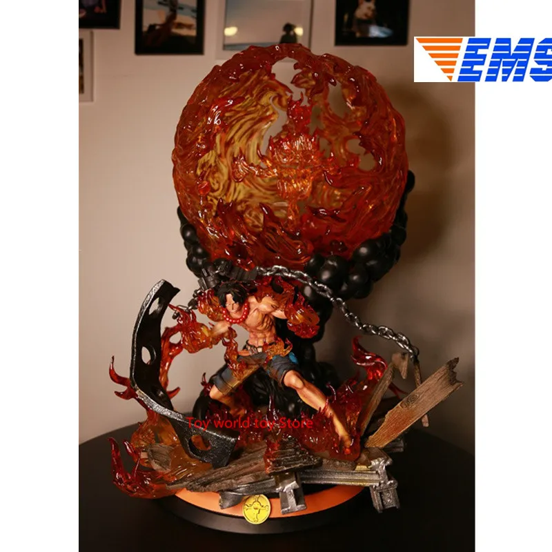 56 см цельная статуя Portgas D Ace Mera mera Fruit 1/6 GK полноразмерная портретная фигурка