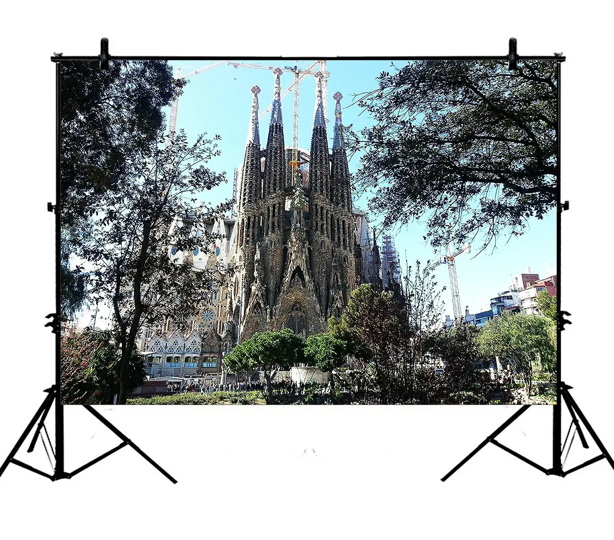 

5x7ft Spain Barcelona Vacation Polyester Photo Background Portrait Backdrop