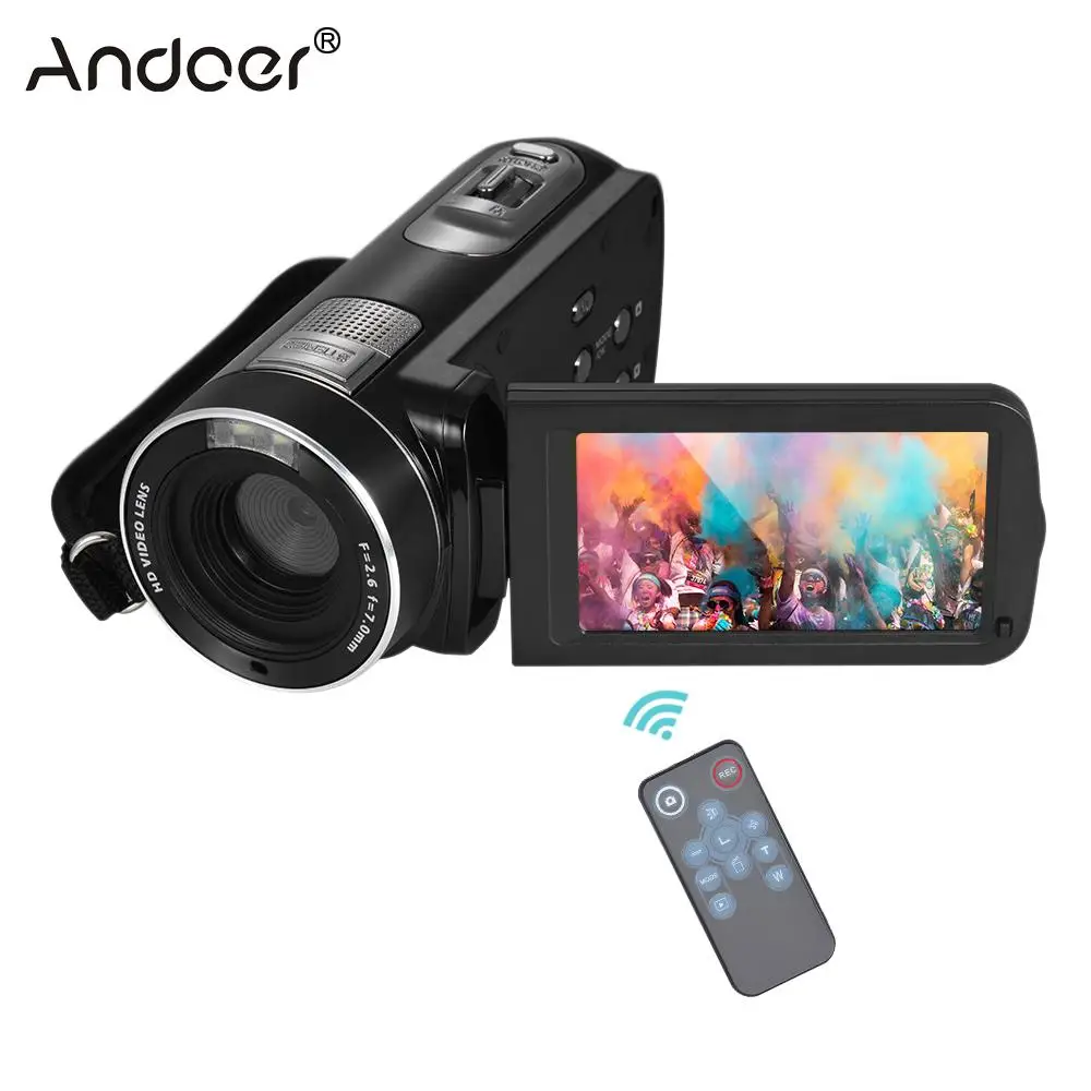 1080P Full HD Цифровая видеокамера 16x цифровой зум с цифровым вращением LCD сенсорный