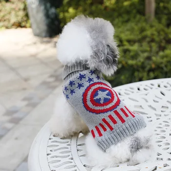 

Dog Cat Sweater for Small Pet Star Pattern for Autumn Teddy Bulldog Pet Jumper Turtle Neck Dog Clothes Puppy Costume Warm