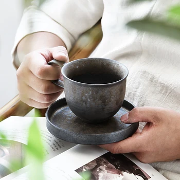 

New arriver! Creative ceramic large capacity mug with lid and spoon simple hand office coffee cup