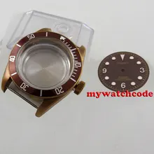 41 мм сапфировое стекло кофейные наручные часы чехол+ циферблат Калибр eta 2824 2836 Движение C105