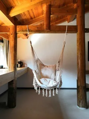 Подвесное кресло-качалка в скандинавском стиле с кисточками, кресло-качалка с подушками для внутреннего патио, садовая мебель HW05