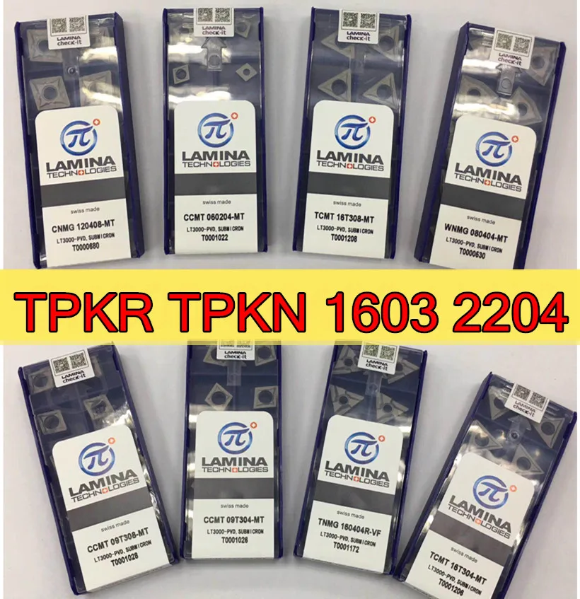 

TPKR TPKN 1603 2204-PDTR-LT30 10pcs 100% swiss Lamina Carbide insert Processing: stainless steel, steel, cast iron. Etc.