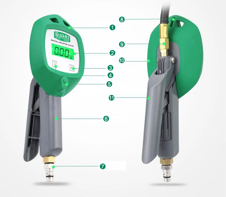 LAOA контроль давления в шинах, Автомобильный цифровой дисплей, датчик давления в шинах, Надувное оружие с функцией воздушного надувания, также для грузовиков