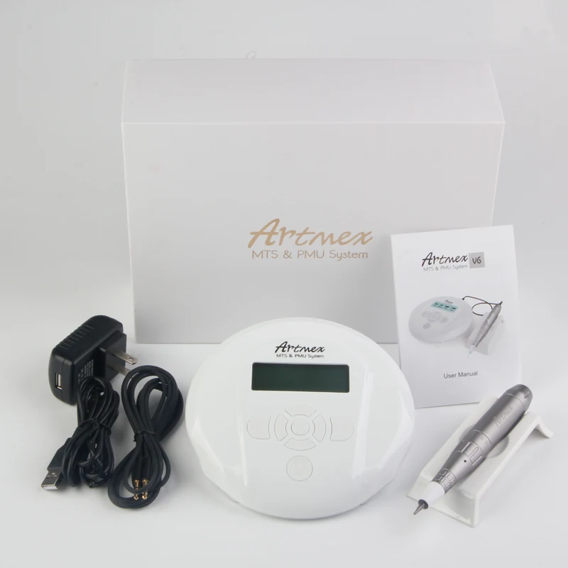 

Hhigh quality Permanent Makeup machine Artmex V6 eyebrow Lip Rotary Pen V6 Tattoo Machine MTS PUM System with tatooneedle