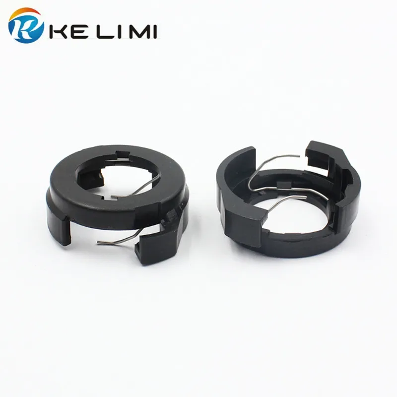 2x H7 HID LED Head Light Bulbs Conversion Lamp holder Adaptor Base ...