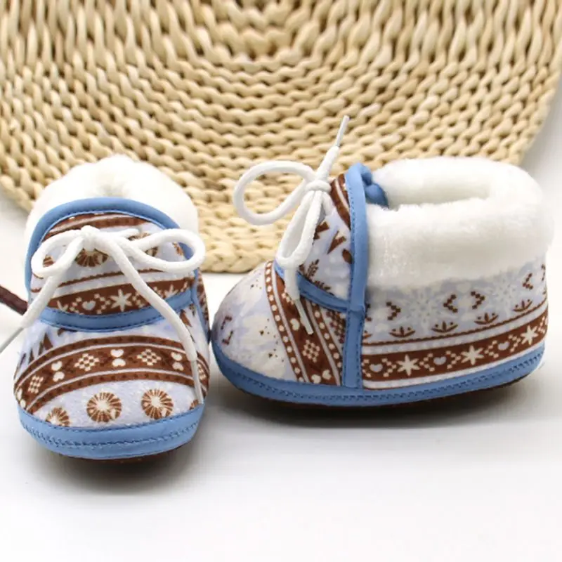 Детская обувь для новорожденных; детская обувь с мягкой подошвой; прогулочная обувь; зимняя теплая обувь для малышей с принтом; обувь для малышей; L