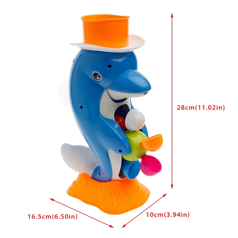 Милый Дельфин Ванна Душ колесо игрушка для маленьких детей распыления воды инструмент ванная комната подарок