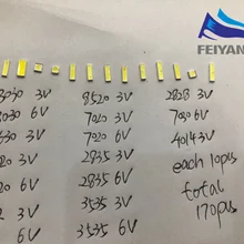 170 шт./лот 1 Вт-2 Вт SMD LED комплект 3 в/6 в 2835/3030/2828/3535/5630/7020/7030/4020/4014/7032 холодный белый для ТВ ПОДСВЕТКА бусин