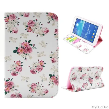 

Case For Samsung Galaxy Tab 3 Lite 7.0 T110 T111 Tablet Case PU Leather Flip Wallet Stand Protector Cover Shell For SM-T110 T111