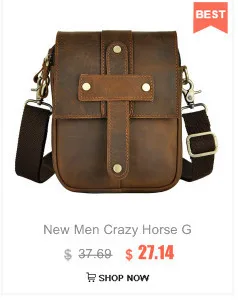 Для мужчин Crazy Horse из натуральной кожи Высокое качество Ретро Crossbody сумка Пояс Fanny Pack телефон портсигар мешок кошелек