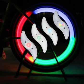 

2PCS Bicycle Spokes Lamp Cycling Bike Willow LED Mountain Road Bike Bicycle Lights LED Tyre Tire Valve Caps Wheel Spokes Lamp