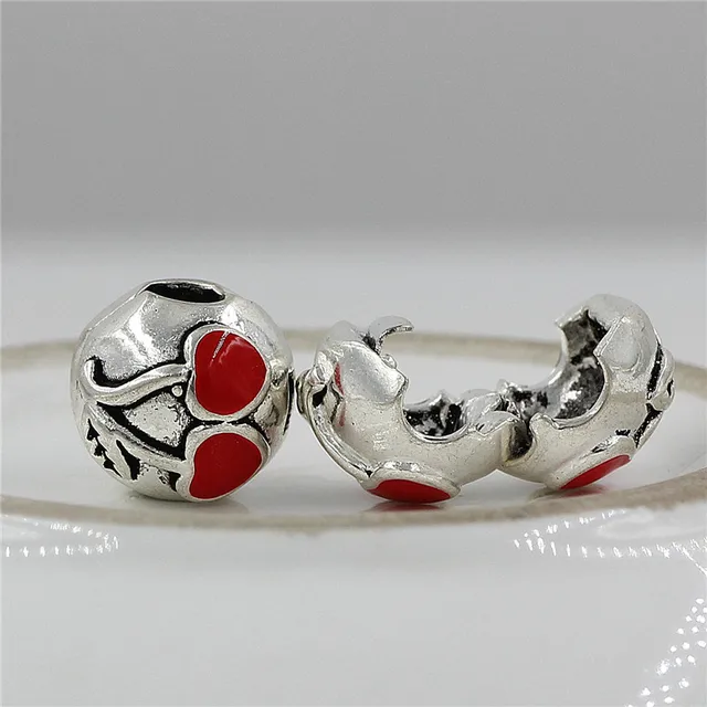 Convient Pandora Charms Bracelet Sécurité Perles Clip Bouchon cerise Européenne Argent Plaqué Charme Bijoux DIY Fabrication