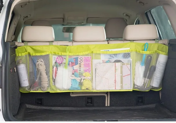 

Car Back Folding Zakka Bags Folding Luggage Bag Auto Seat Back Storage Mesh Bag Car Trunk Organizer Accessories