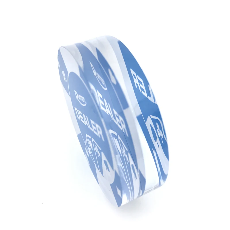 1PC Baccarat 95g Acrylic Blue PokerFlower DEALER Button Texas Hold'em PokerStars Poker Cards Guard Chips Diameter 72 mm qenueson