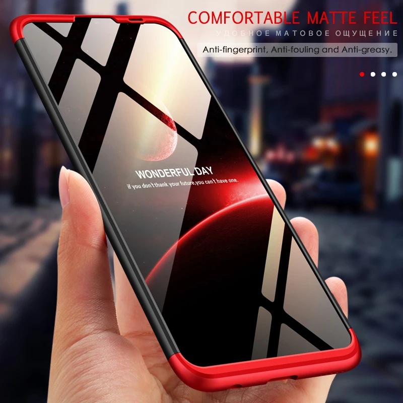 Оригинальный чехол GKK для Huawei P Smart 2019 3 в 1 360 полная защита Тонкая Броня Матовый