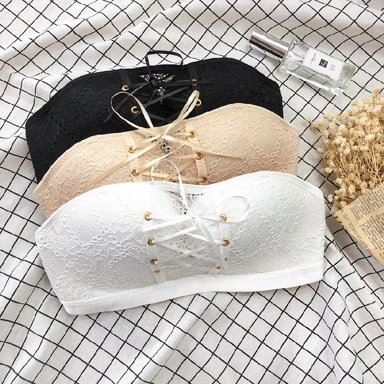 WWENN Lace White Sexy Strapless Tube Top 2018 Fashion Checkboard Cropped Bandeau Tops Underwear Bras tops crop top women WWENN Lace White Sexy Strapless Tube Top 2018 Fashion Checkboard Cropped Bandeau Tops Underwear Bras tops crop top women
