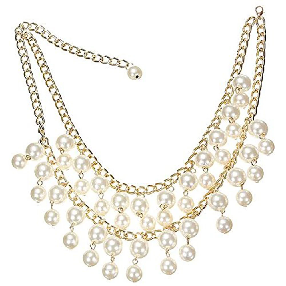 Necklace necklace Statement Two broke pearl pearl necklace Caroline