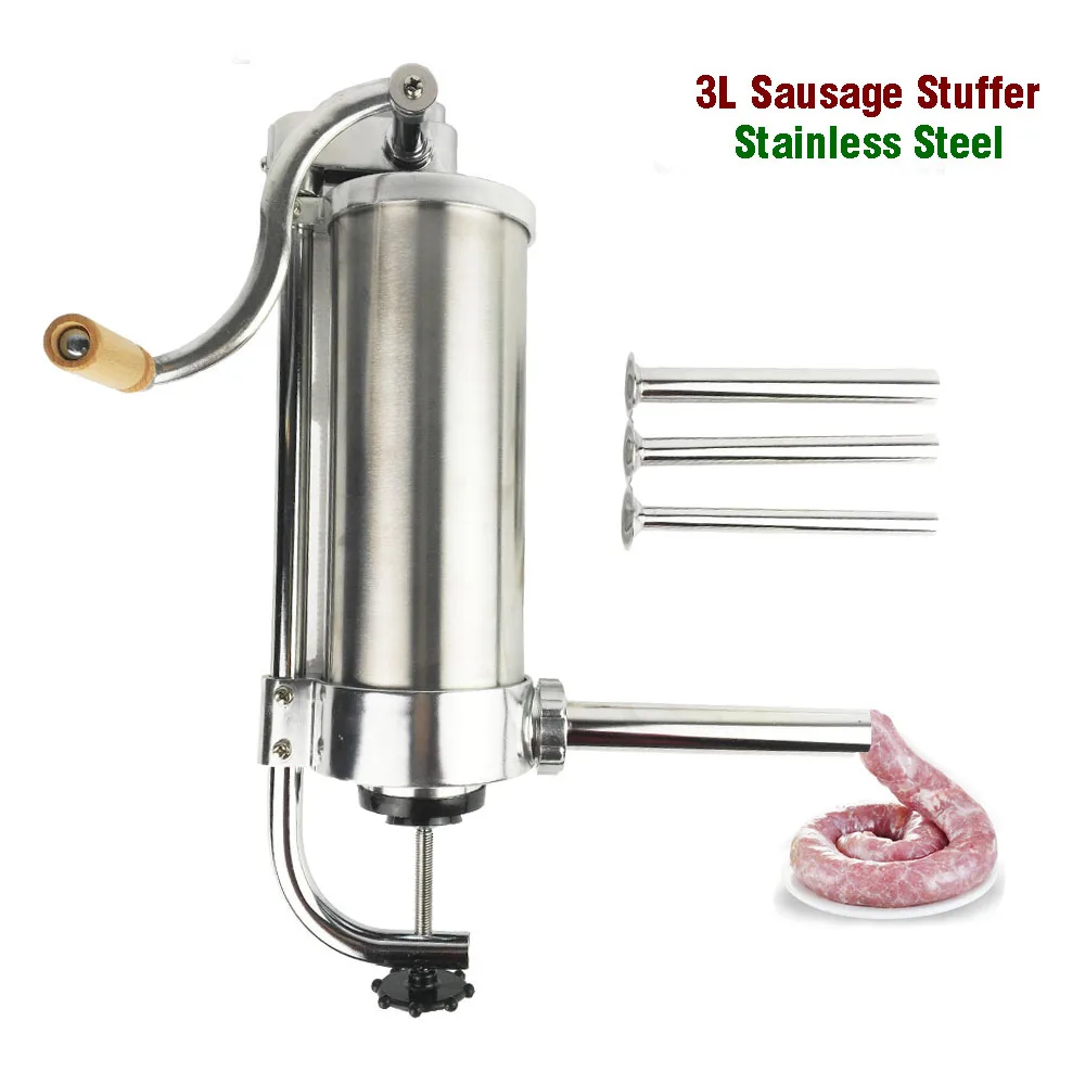 

3L Household Vertical Sausage Stuffers Stainless Steel Sausage Maker Meat Filling Machine