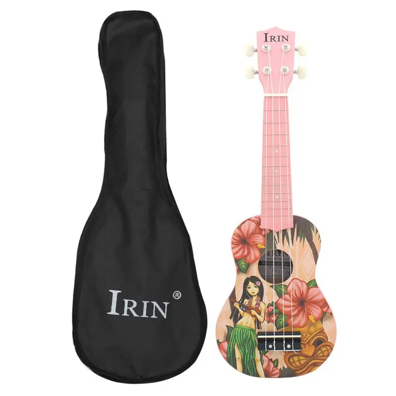 

IRIN Ukulele 21 inch 12 Fret Uke 4 Nylon String Wood Guitar KnotPL And Bag