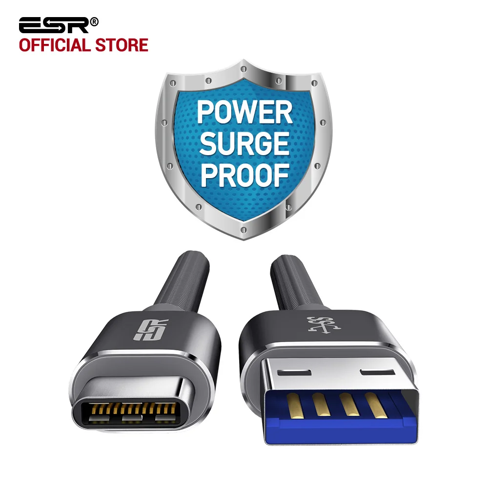 

ESR Type C to Type A Cable, USB 3.0 to 3.1 Universal Sync Chager 2M 6.6ft Cable for phone&Tablet for Huawei Meizu Xiaomi MacBook