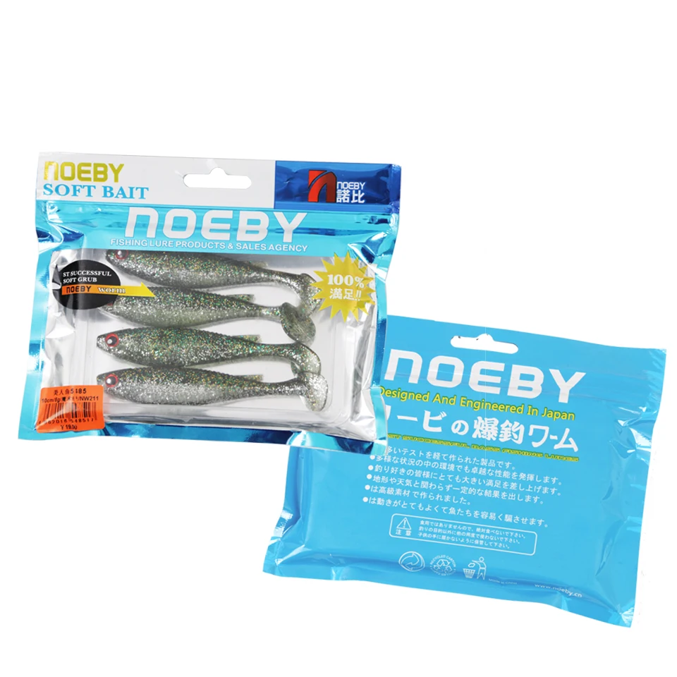 NOEBY 5485 4 шт./лот Рыболовная Приманка 10 см/8 г Мягкая плавающая приманка Iscas