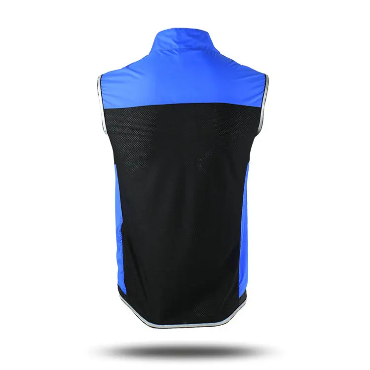 ARSUXED Men Cycling Jersey Sleeveless Breathable Windproof Sport Cycling Vest Reflective MTB Bicycle Running Male Wind Breaker