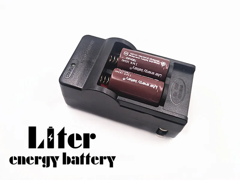 Литровая энергетическая батарея RCR 123 16340 780mAh 3,7 V литий-ионная аккумуляторная батарея+ дорожное зарядное устройство может использоваться для светодиодный фонарик