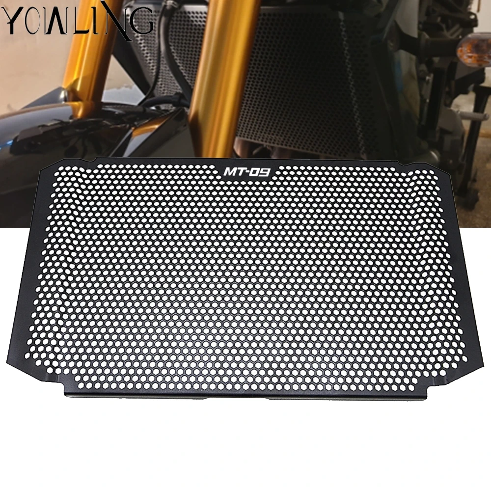 

Black Motorcycle Accessories Radiator Guard Protector Grille Grill Cover For YAMAHA MT-09 MT09 MT FZ 09 FZ09 SP 2017 2018 2019