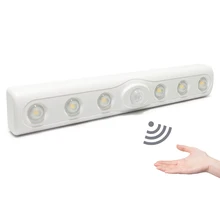 Шт. 3 шт. AAA батарея L18.8CM экономия энергии Авто движения сенсор Кабинет свет лампы управление беспроводной PIR светодио дный LED под кабинет свет