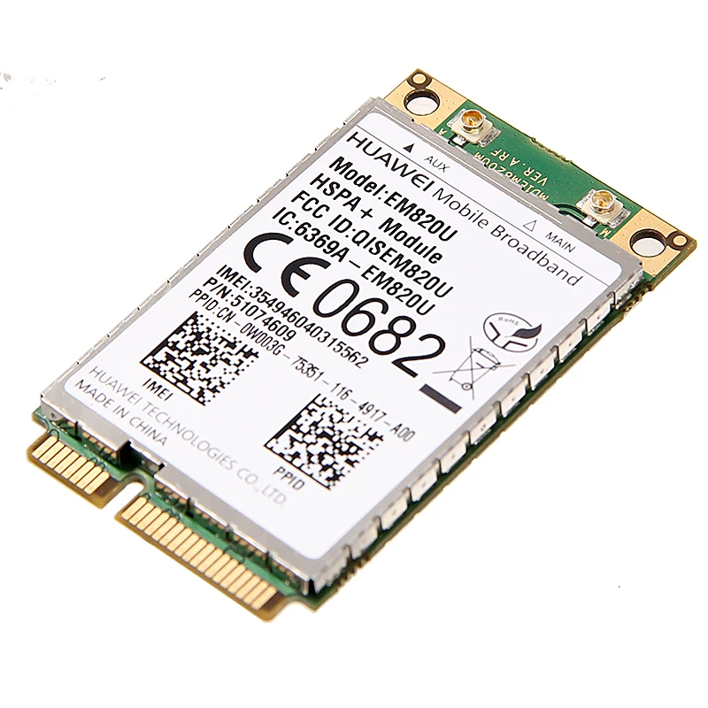 Разблокированный HuaWei EM820U WCDMA GSM беспроводной 3g WWAN мини PCI-E карта HSPA+ 21 Мбит/с 3g модуль по EM820w для ноутбука