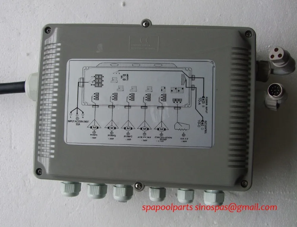 Bomba de Jato Substituindo o Antigo China Controlador Gd7005 3 x Modelo Gd3003 - Gd-3003 gd 3003 Chinês Spa Hot Tub 4 China spa hot tub controlador GD7005 3
