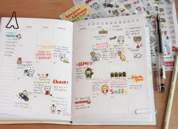 

6sheets/lot DIY Sticker Planner Calendar Book Lovely Paper Craft Memo Pads Scrapbook Decoration Cute Diary Sticker Hot Sale