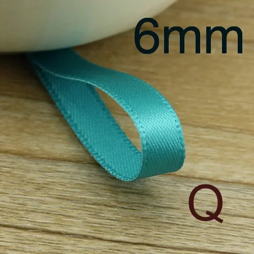 New 6mm Polyester Riband Single Face satin ribbons DIY hair accessories bowknot materials 10Mlot_24