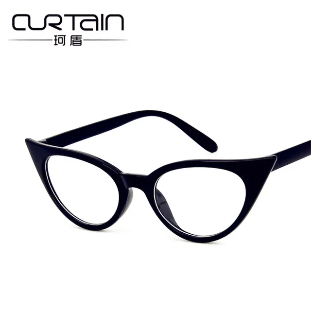 CURTAIN Oculos Feminino Zonnebril Dames 2018 New Arrival Retro Cat Eye Frame Sunglasses Women Simple Design Classic Sun Glasses