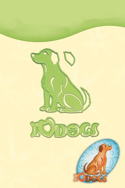 80*66 мм Металлические Стальные режущие штампы I Love Dogs трафарет для выбивания