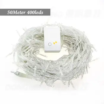 50 M 400 LED Kerstboom Verlichting fee Lichtslingers twinkle voor thuis guirlande sneeuwwitje RGB bruiloft decoratie AC220-240V 50 M 400 LED Kerstboom Verlichting fee Lichtslingers twinkle voor thuis guirlande sneeuwwitje RGB bruiloft decoratie AC220-240V