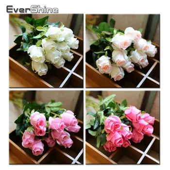

EverShine 5D Diamond Embroidery Flower Pictures Diamond Mosaic Cross Stitch Rhinestones Diamond Painting Flower Home Decor