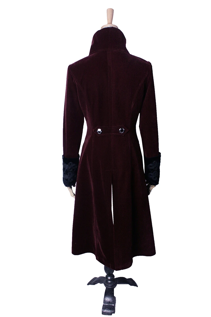Панк готический винтажный Благородный Великолепный тисненый Викторианский пиджак стимпанк осень зима приталенная верхняя одежда куртки