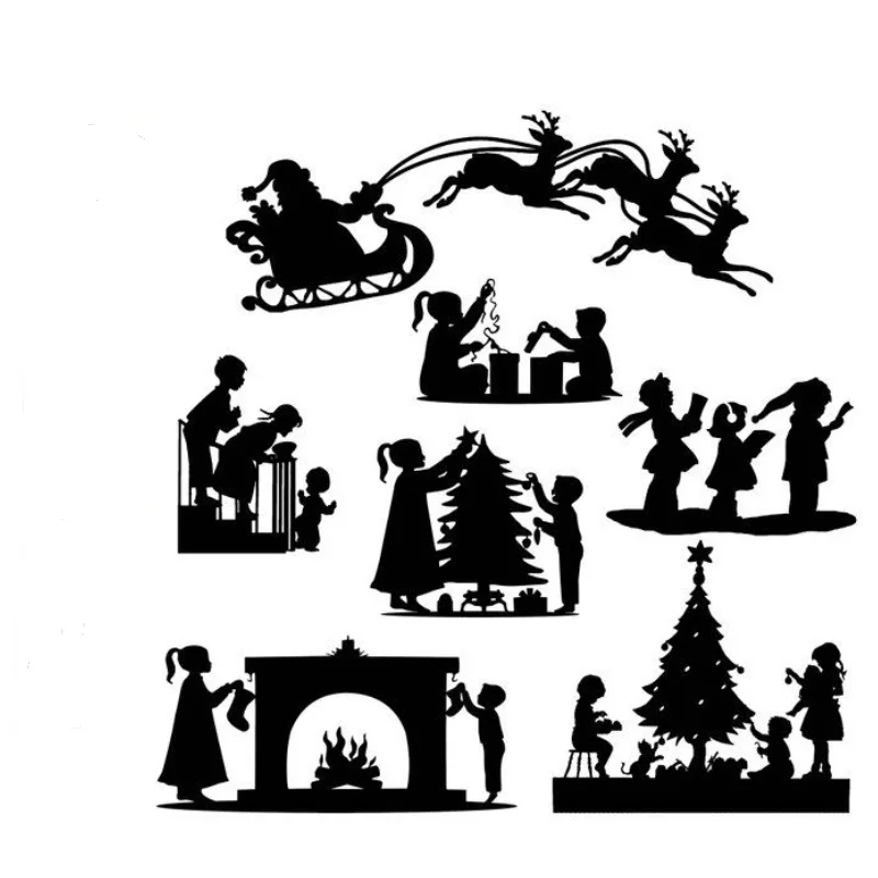 

Christmas Deer Dies snowflake layer Tree Background Cutting Dies 2019 Bell Metal dies Cuts die for Scrapbooking DIY card making
