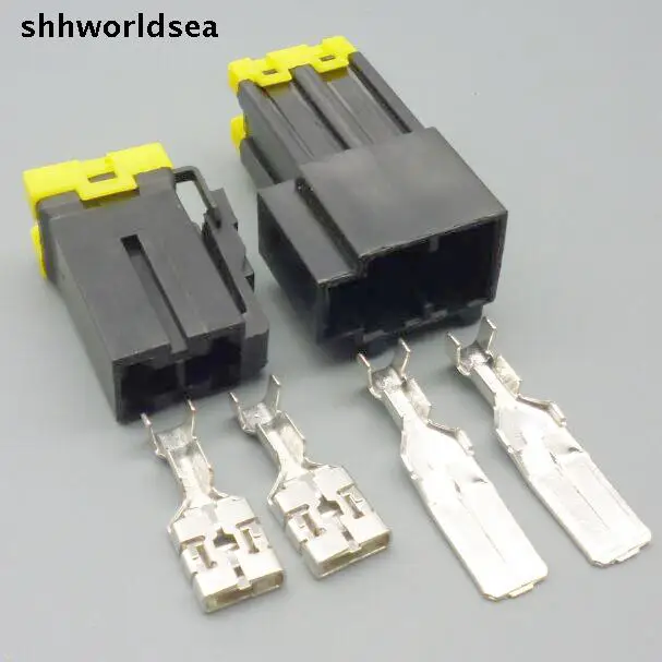 

shhworldsea 5/30/100sets anto 2 pin plastic male female wire harness connector 7122-4123-30